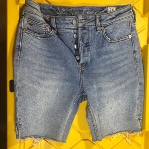 We The Free Light Blue Denim Shorts